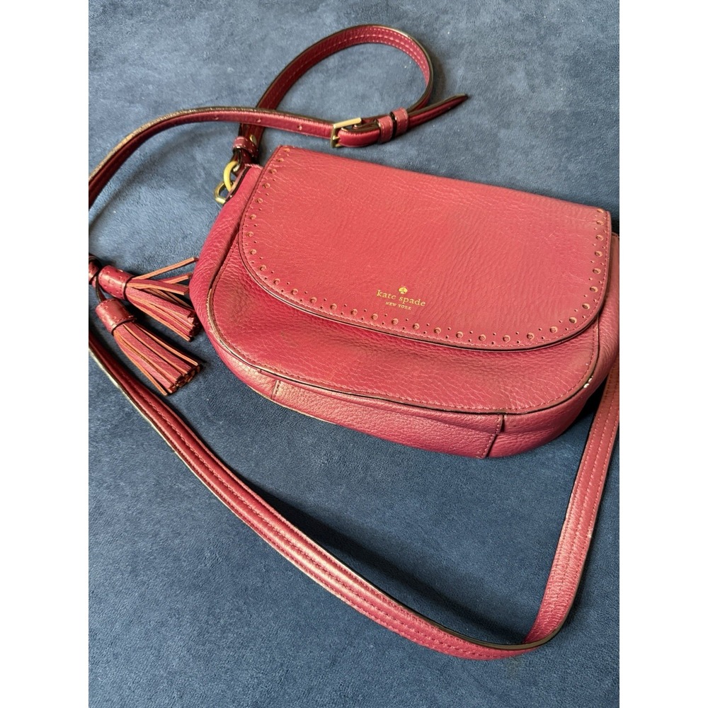 Kate Spade Cow Hide Orchard Street Penelope Violet Crossbody Bag PXRU7083
